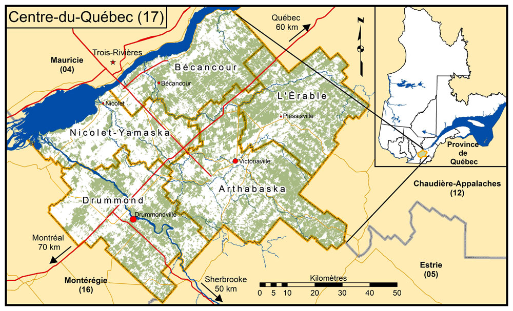 Rivière Nicolet Carte