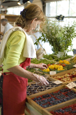 Vente dans un marché public